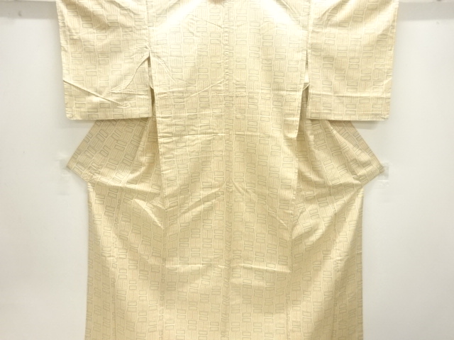 JAPANESE HITOE KIMONO / OMESHI / NISHIJIN-ORI / WOVEN ABSTRACT